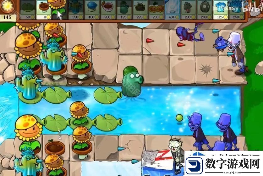 植物大战僵尸杂交版挑战模式第61关通关技巧